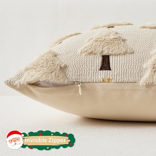 UGASA Star Christmas Decorative Pillow Covers 12x20 Inch Set of 2 Soft