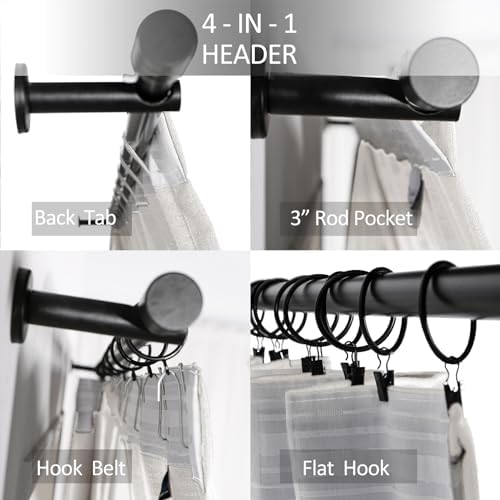 cololeaf Linen Textured Curtains 84 Inches Long Light Filtering