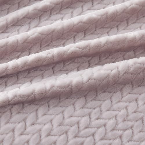 Oversized King Fleece Blanket 120x120 Inches, Seamless Soft Cozy 3D