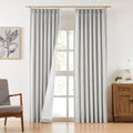 Vision Home Novlin Gray Pinch Pleated Light Filtering Curtains 40Wx108