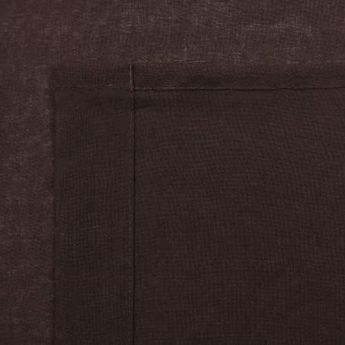 DWCN Brown Sheer Curtains 72 Inch Long for Living Room Rod Pocket 2