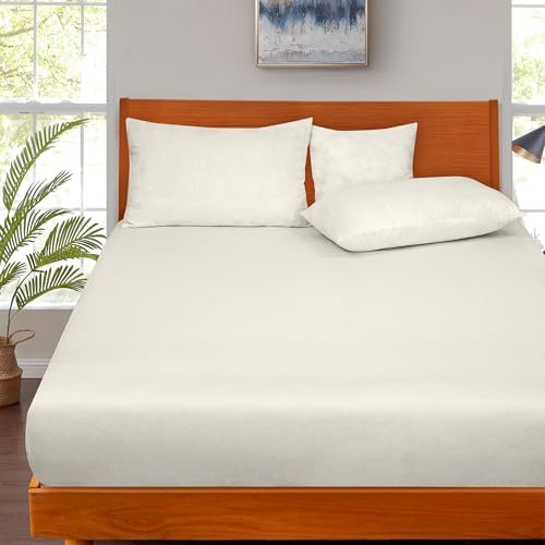 ROYALE LINENS 300 Thread Count 100% Cotton Twin Fitted Sheet - Super