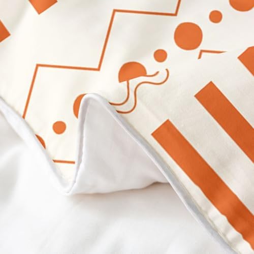 jejeloiu Boho Duvet Cover 100% Cotton Queen Size Modern Geometric