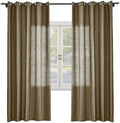 Macochico Light Filtering Curtains 108 Inches Long Linen Drapery