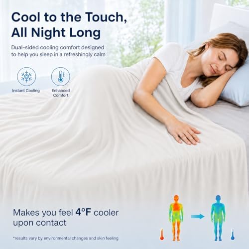 Double-Sided Cooling Comforter Queen Size, Ice Silk Summer Blanket