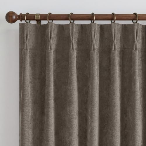 NICETOWN Full Blackout Pleated Curtains 96 inch Length 2 Panels