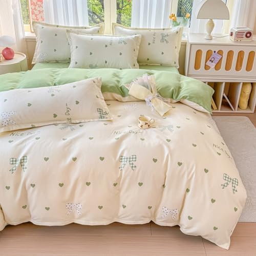 Brushed Bedding Duvet Cover Set, Soft Cotton Floral Bedding Set