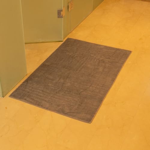 Mosobam 2 Piece Bath Mat Set, 20 x 34 and 28 x 44 in, Charcoal Gray