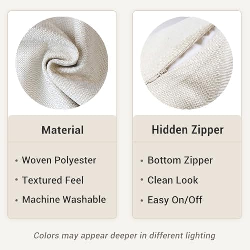 PANDICORN 18x18 Outdoor Throw Pillow Covers Set of 2 Quatrefoil, Taupe