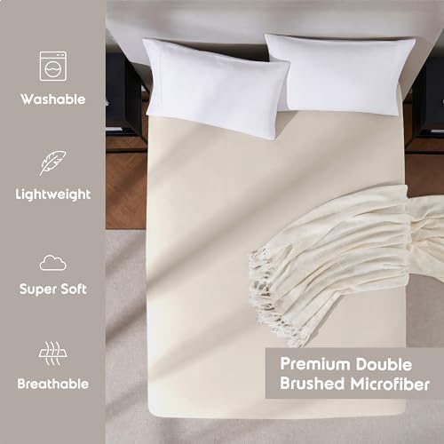Nestl Extra Deep Pocket Twin XL Fitted Sheet, Dorm College Bottom