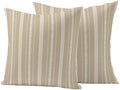 Outdoor Pillow Covers 18 x 18 Inches, Boho Beige Waterproof Throw