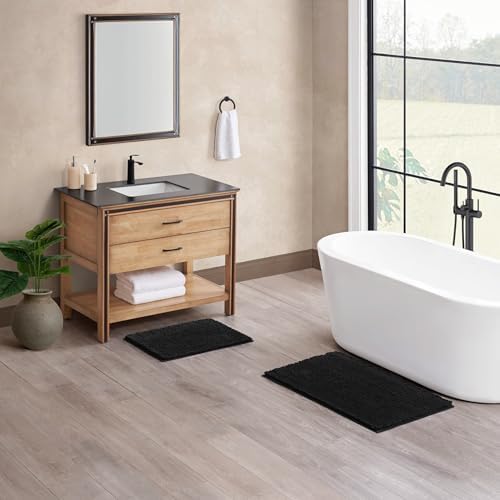 Creative Home Ideas Resort Collection Plush Chenille Bathroom Rugs