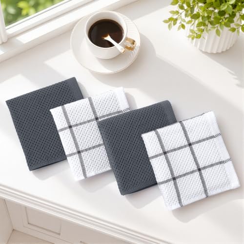Homaxy 100% Cotton Waffle Weave Kitchen Dish Cloths