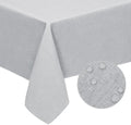 Easy-Going Waterproof Faux Linen Tablecloth, Rectangle, 52x70in, Grey