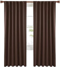 Rod Pocket Blackout Curtains Solid Room Darkening Thermal Insulated