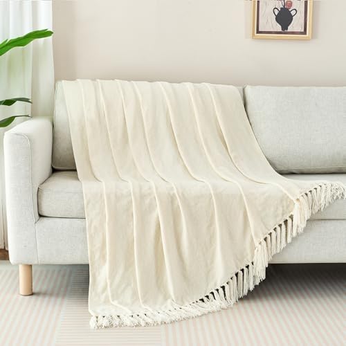Chenille Throw Blanket for Couch - Soft Knit Blankets 60"X80"