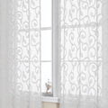 OWENIE Furman Extra Long Sheer White Curtains 96 inches Long for