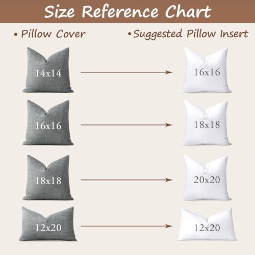 Artscope Synthetic Down Pillow Insert, 20x20 Throw Pillow Inserts Set
