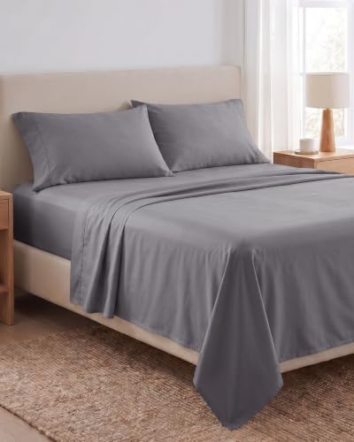 Beckham Hotel Collection 100% Cotton King Sheet Set, 4-Piece, Dark