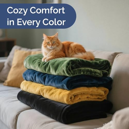 Fleece Blanket King Size - Ultra-Soft Warm Flannel Fleece Blanket