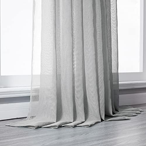 Beydodo Sheer Curtains 63 Inch Length 2 Panels Set, Curtains for