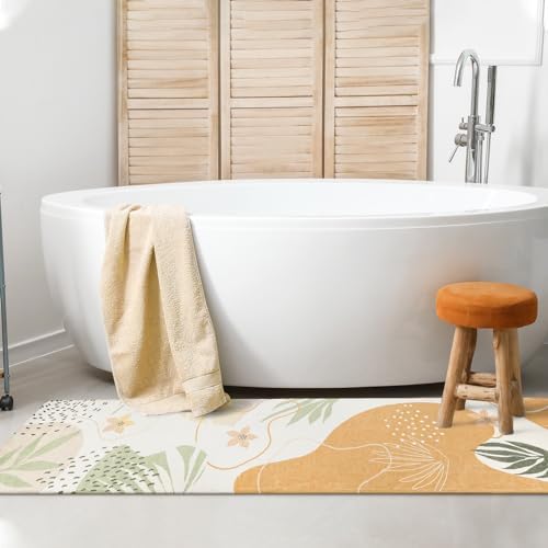 Lahome Boho Long Bathroom Rugs - 2x7 Rug Lightweight Washable Non-Slip
