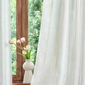 Off White Linen Semi Sheer Curtains 63 Inch Long Bedroom Home Office