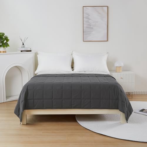 Weighted Blanket 5lbs 40"x60" Cooling for Adult All-Season Soft Grey