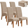 Stretch XL/Oversized Extra Large Velvet Dining Room Chair Covers for