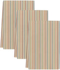 Vintage Beige Stripes Kitchen Towels Set of 3, Water Absorbent Dish
