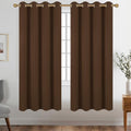 Diraysid Chocolate Brown Grommet Blackout Curtains for Bedroom Thermal