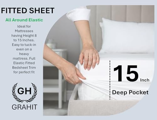 Egyptian Cotton 6-PC Taupe Full-XL 1000-TC 15" Pocket