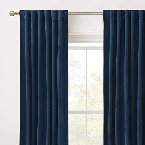 RYB HOME Velvet Curtains 120 inches Long, Extra Long High Ceiling