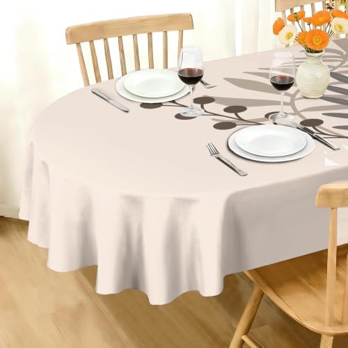 Leaf Pattern Tablecloth 60 x 84 Inch Oval, A146