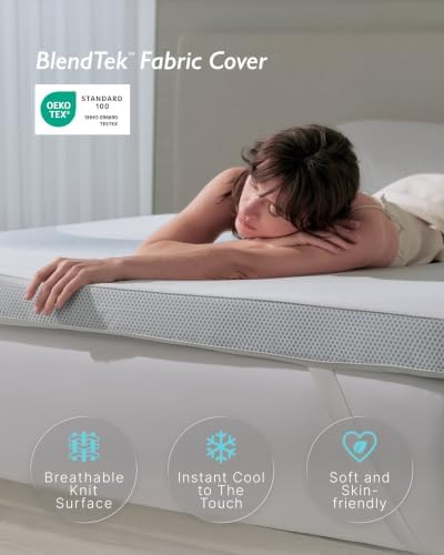 Breescape Cooling Mattress Topper Queen, 3 Inch Responsive Foam Bed