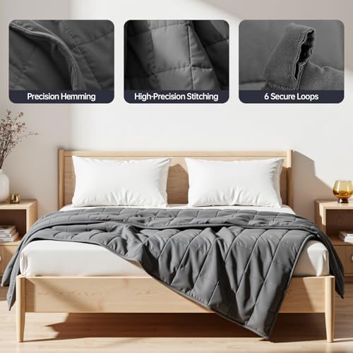 Weighted Blanket 25 lb, 78" x 85" Twin Size Cooling Cotton Machine