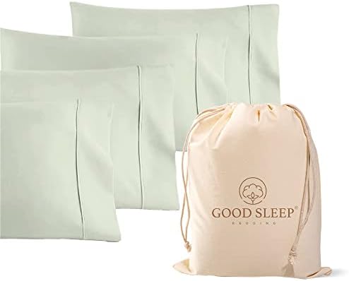 1000 TC Standard Pillowcases Set of 4 100% Egyptian Cotton Pillow