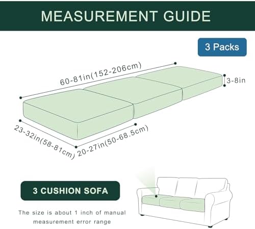 hyha Individual Couch Cushion Covers, Sofa Seat Cushion Covers
