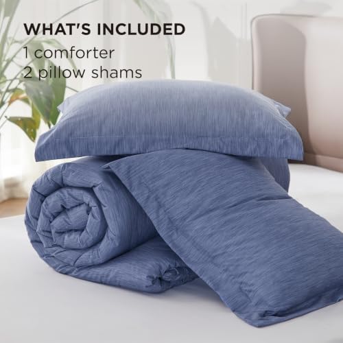 Bedsure Infinity Blue Cal King Comforter Set, Cationic Dyed Bed Set