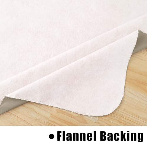 homing Rectangle Taupe Vinyl Waterproof Tablecloth with Flannel Backed