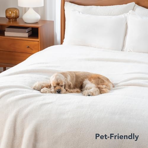 Berkshire Blanket Classic Extra-FluffyTM Plush Blanket King Size, Soft