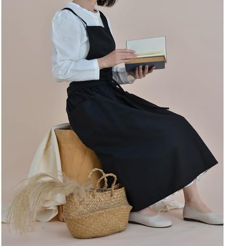 Adjust Cotton Linen Cooking Apron Fabric Coffee Restaurant Canvas Work