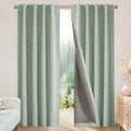 Joydeco 100% Blackout Curtains for Bedroom, Natural Linen Curtains