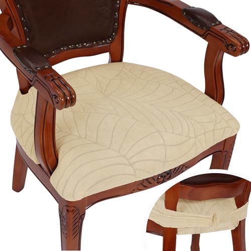 Seat Covers for Dining Room Table Chairs with Arms Covers, Beige