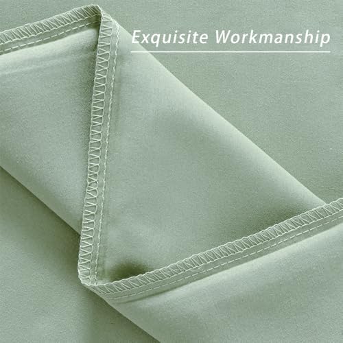 King Size Zipper Pillow Cases Set of 2,Light Sage Green,20x36 Inches