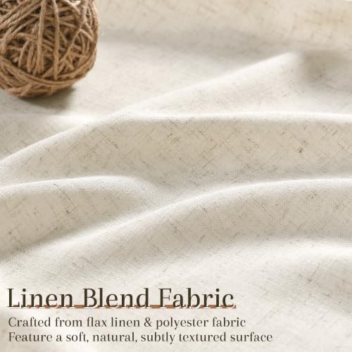 Joywell Extra Long Linen Pinch Pleated Curtains 108 Inch 4 Panels