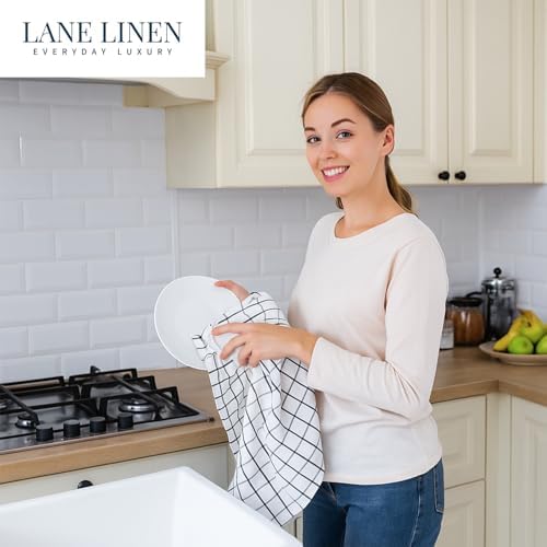LANE LINEN Kitchen Dish Towels 100% Cotton Tightly Woven 12 Pack