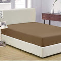 Queen Taupe Fitted Sheet 21 Inches Deep Pockets Soft & Silky Cool