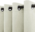 Easy-Going Linen Look Grommet Blackout Curtains, 2 Panels 52x84 Inch