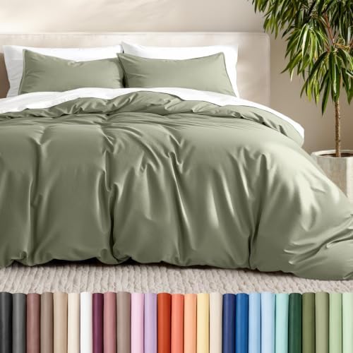 Bare Home Duvet Cover Set 1800 Ultra-Soft (King, Sage)